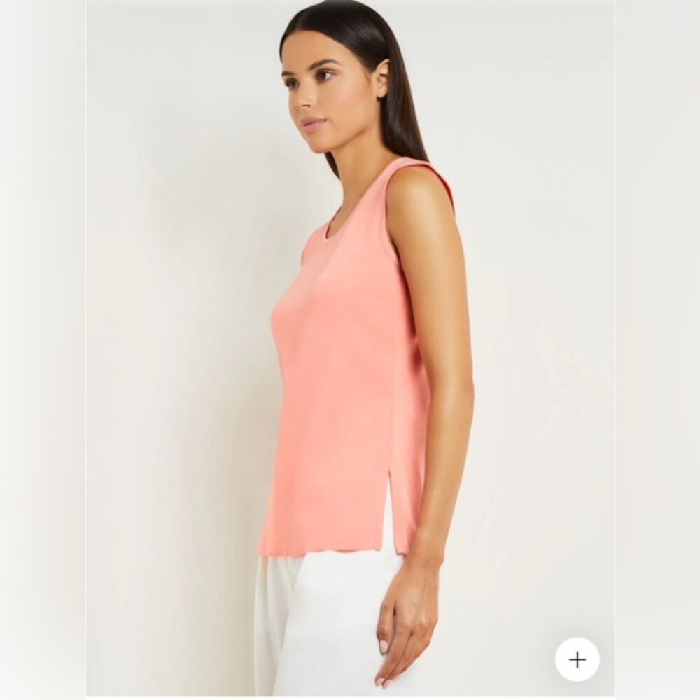 MISOOK Chic Blouse, Classic Knit Elegant, Ocean coral, Sz XS